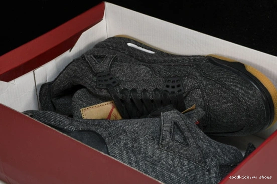 NRG - AO2571-001 AO2571-001 Air Black Levis Retro 4  Levis Denim Jordan 0209